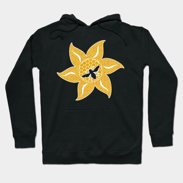 Flowers with honeycombs from bees for beekeepers Hoodie by The Hammer